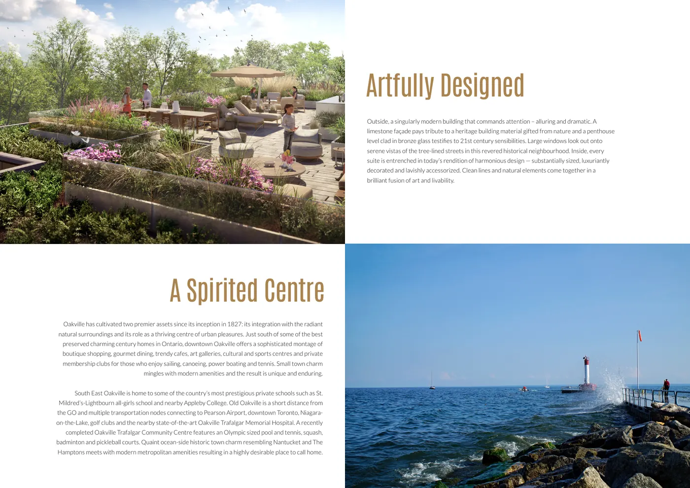 A Spirited Centre and Artfully Designed: rooftop garden and the Oakville lakefront