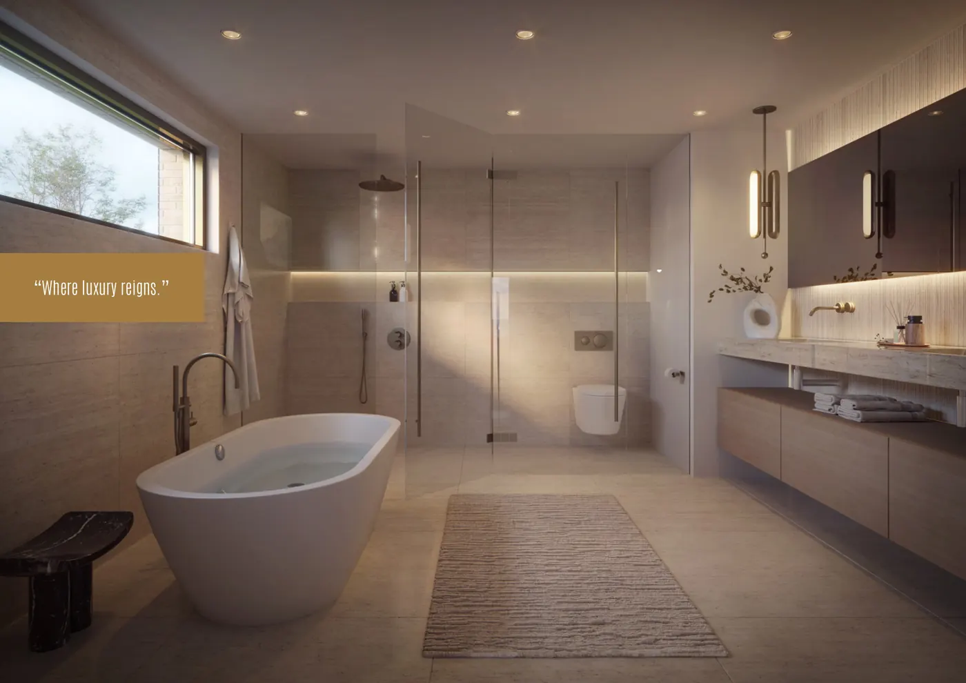 Ensuite bathroom interiors